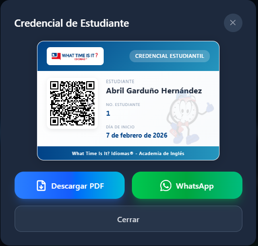 Credencial con código QR